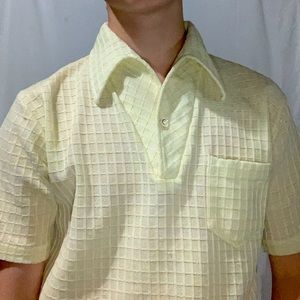 Men’s Yellow Collar Button Up